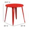Emma and Oliver Commercial Grade 30" Round Colorful Metal Indoor-Outdoor Dining Table